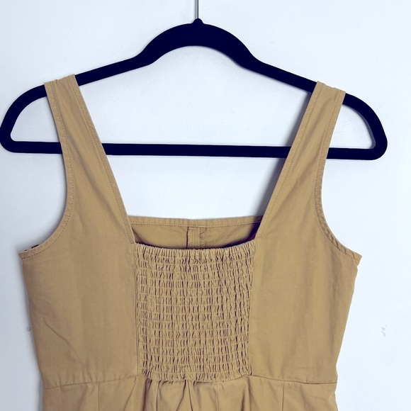 J.Crew Pleated A-Line Chino Dress In Khaki Tan Cotton Preppy Schoolgirl Size 0 - Picture 9 of 12
